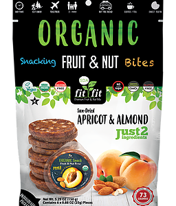 FitFit Organic Bites - Apricot & Almond - 150 g