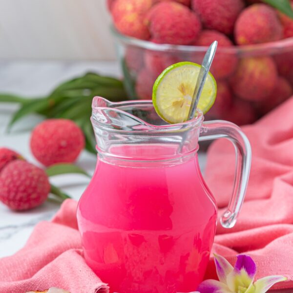 Lychee with Coconut cubes
