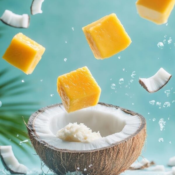 Mango with Coconut cubes